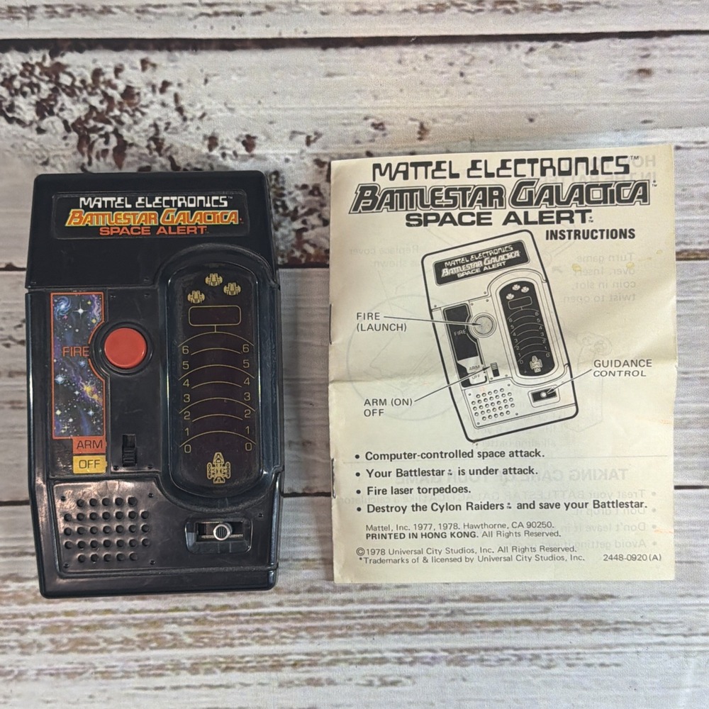 Mattel Electronics Battlestar Galactica Space Alert Handheld Game Vintage 1978